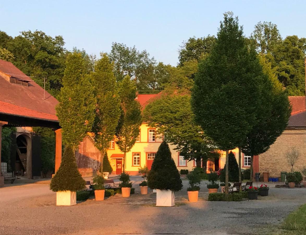 Elegantes Gaesteapartment Verano In Schloss Und Hofgut Langenzell Wiesenbach Exteriör bild